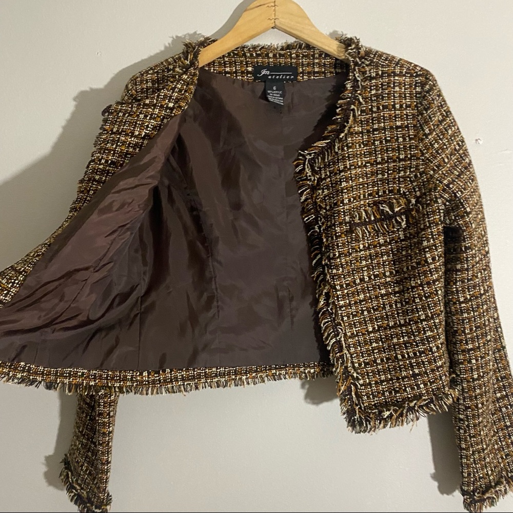 Adorable 90s Vintage JM Atelier Tweed Dress & Jacket Set - Picture 14 of 15